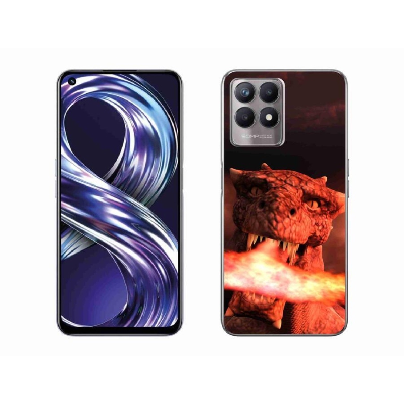Gelový kryt mmCase na mobil Realme 8i - drak