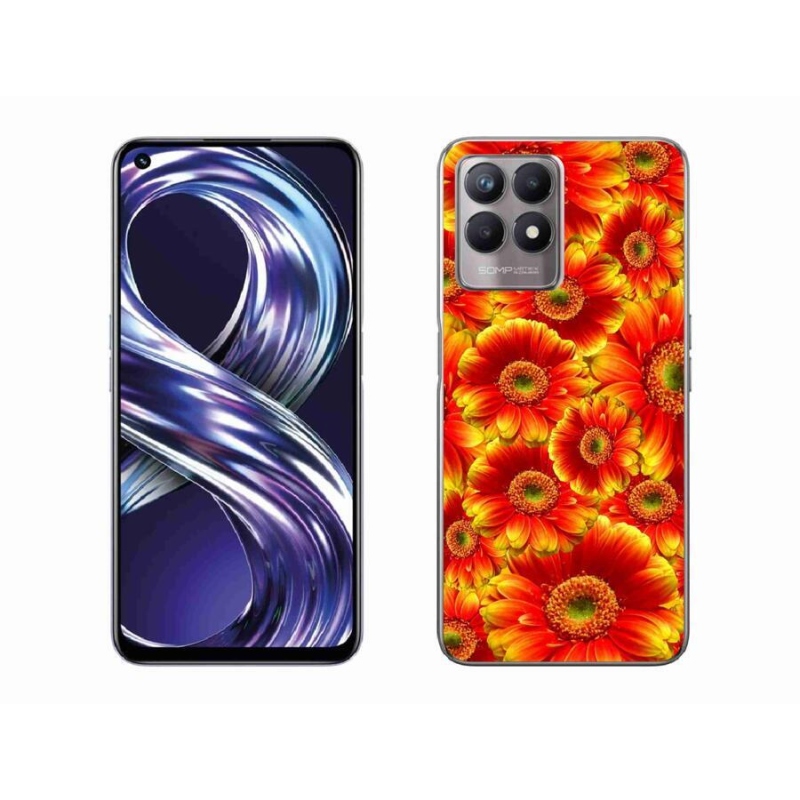 Gelový kryt mmCase na mobil Realme 8i - gerbera 1