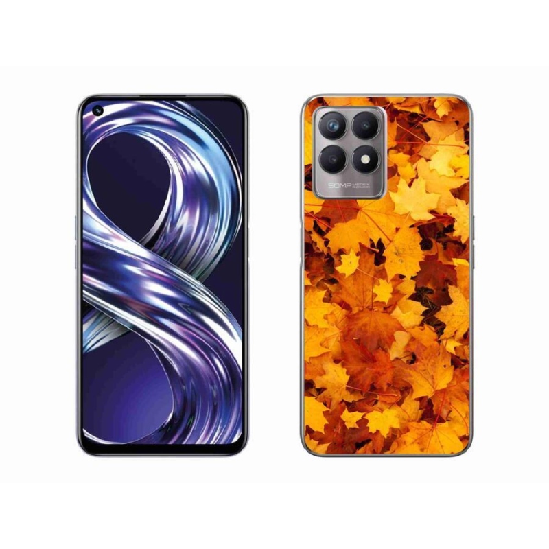 Gelový kryt mmCase na mobil Realme 8i - javorové listy