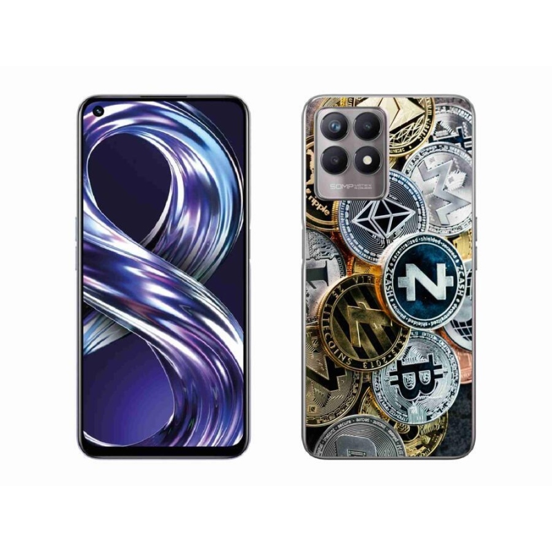 Gelový kryt mmCase na mobil Realme 8i - kryptoměny