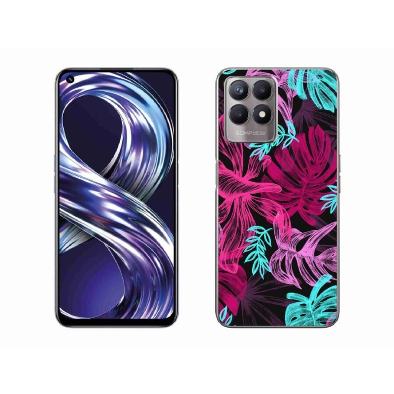 Gelový kryt mmCase na mobil Realme 8i - květiny 1