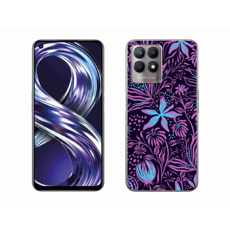 Gelový kryt mmCase na mobil Realme 8i - květiny 2
