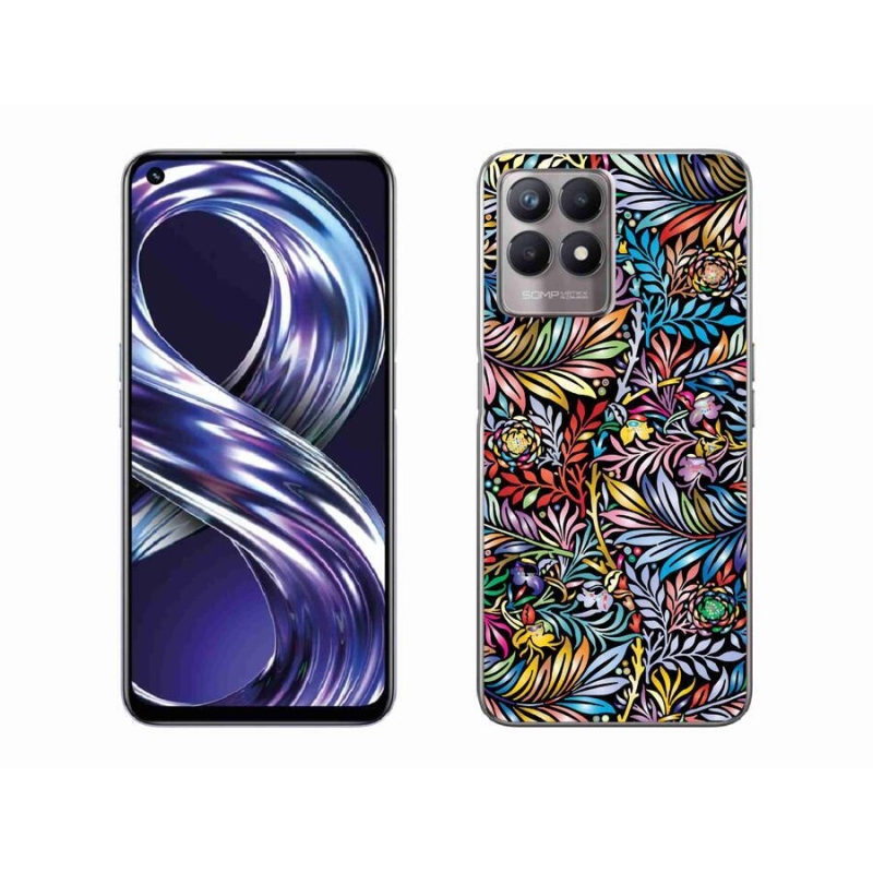 Gelový kryt mmCase na mobil Realme 8i - květiny 5