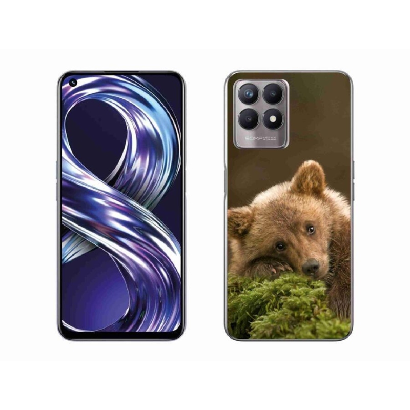 Gelový kryt mmCase na mobil Realme 8i - medvěd