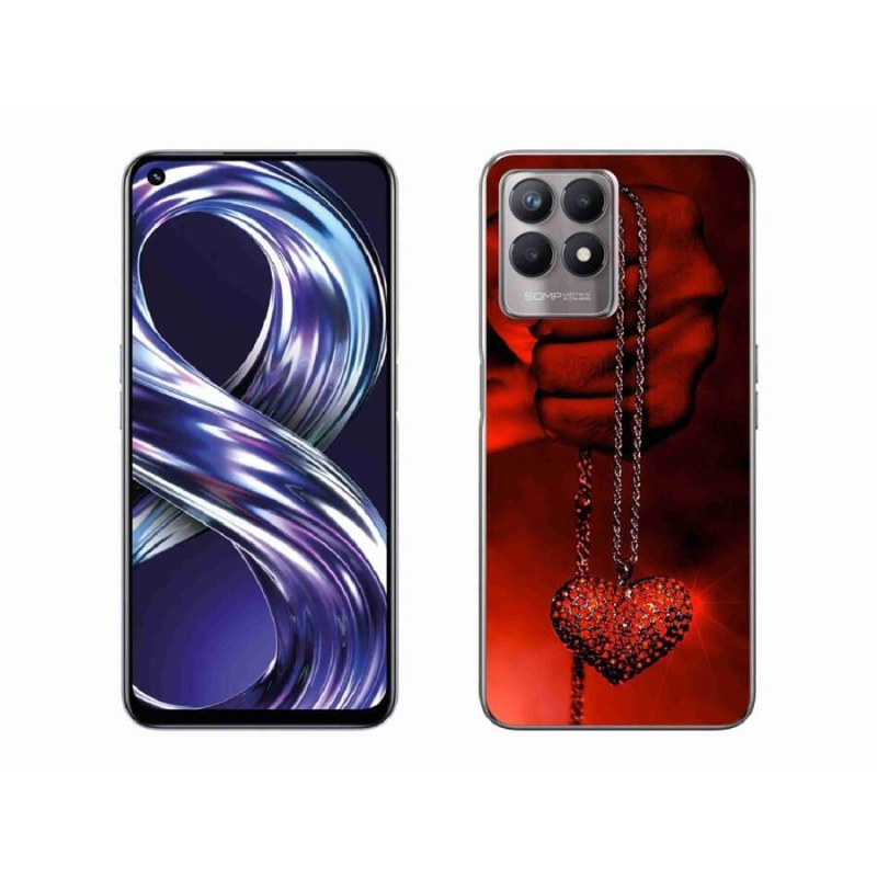 Gelový kryt mmCase na mobil Realme 8i - náhrdelník