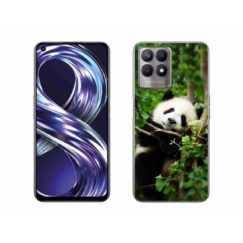 Gelový kryt mmCase na mobil Realme 8i - panda