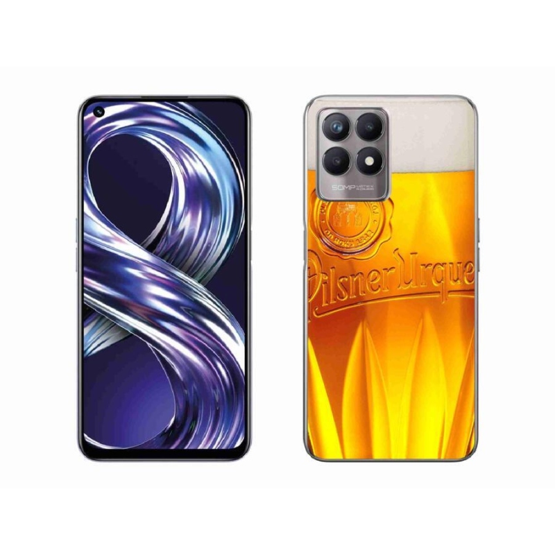 Gelový kryt mmCase na mobil Realme 8i - pivo