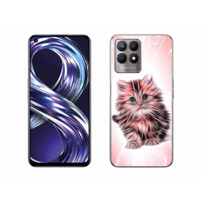 Gelový kryt mmCase na mobil Realme 8i - roztomilé kotě