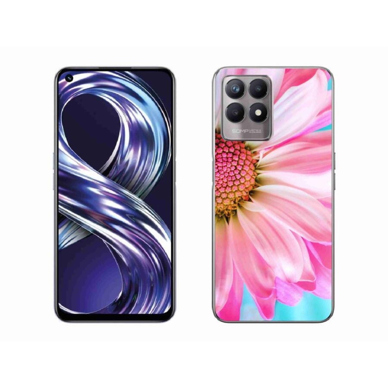 Gelový kryt mmCase na mobil Realme 8i - růžová květina