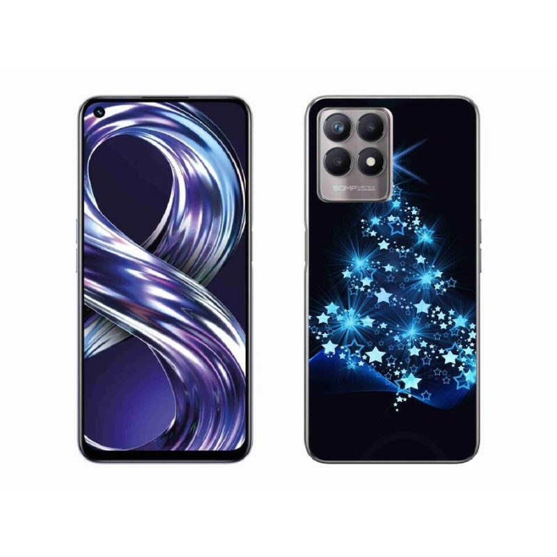 Gelový kryt mmCase na mobil Realme 8i - vánoční stromek