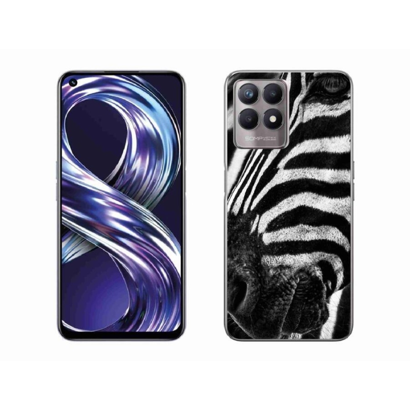 Gelový kryt mmCase na mobil Realme 8i - zebra