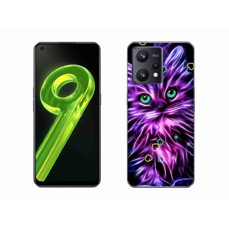 Gelový kryt mmCase na mobil Realme 9 4G - abstraktní kočka