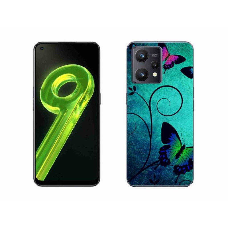 Gelový kryt mmCase na mobil Realme 9 4G - barevní motýli