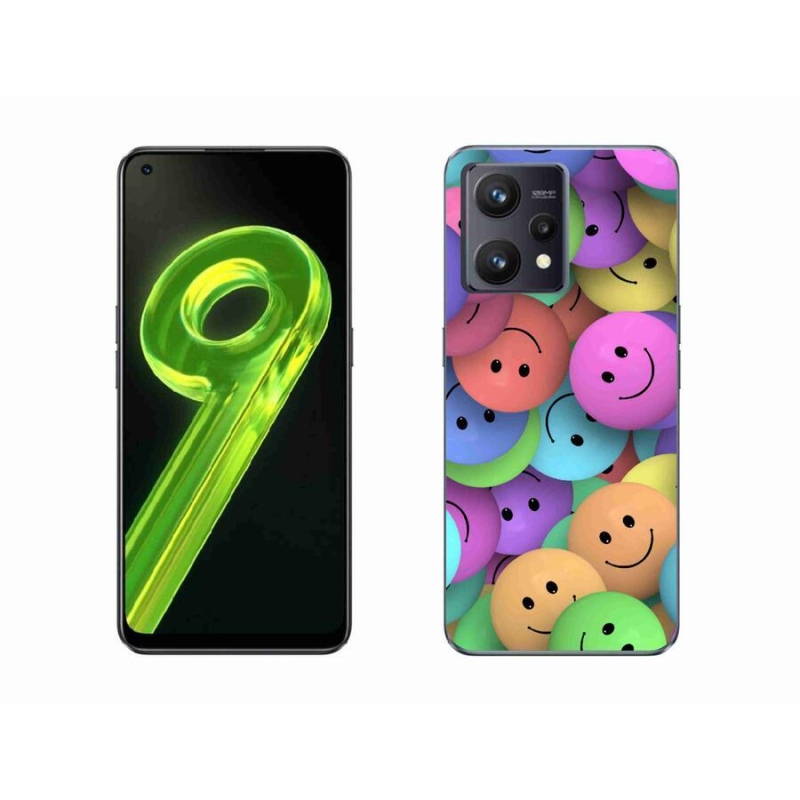 Gelový kryt mmCase na mobil Realme 9 4G - barevní smajlíci