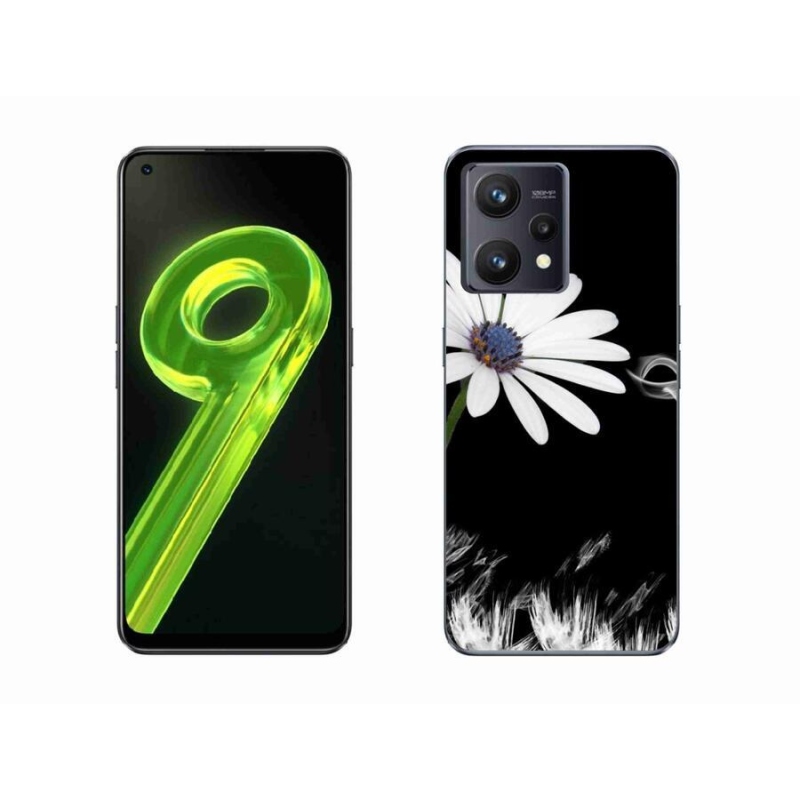 Gelový kryt mmCase na mobil Realme 9 4G - bílá květina
