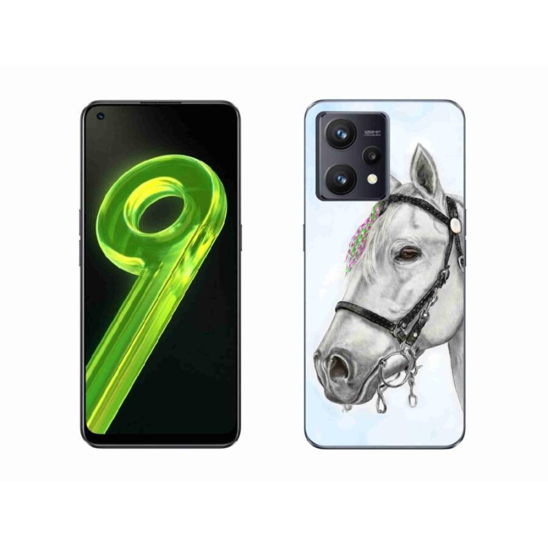 Gelový kryt mmCase na mobil Realme 9 4G - bílý kůň 1