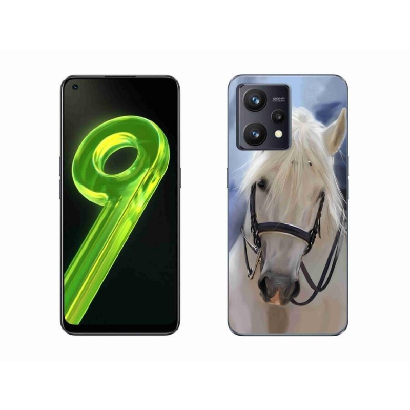 Gelový kryt mmCase na mobil Realme 9 4G - bílý kůň
