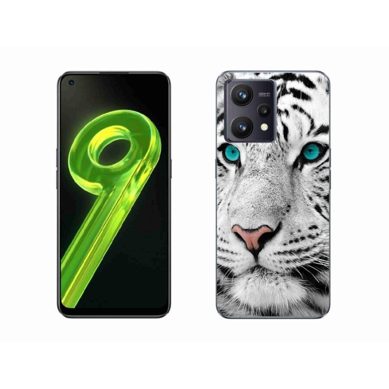Gelový kryt mmCase na mobil Realme 9 4G - bílý tygr