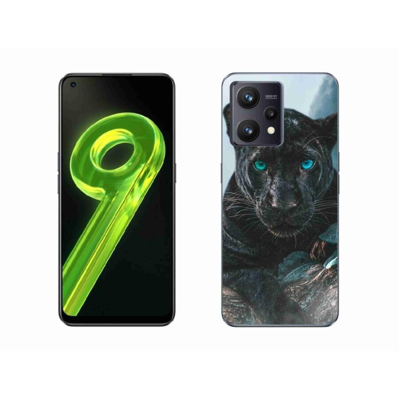 Gelový kryt mmCase na mobil Realme 9 4G - černý panter