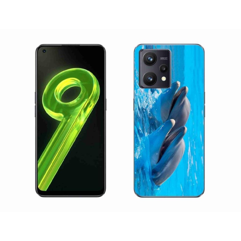 Gelový kryt mmCase na mobil Realme 9 4G - delfíni