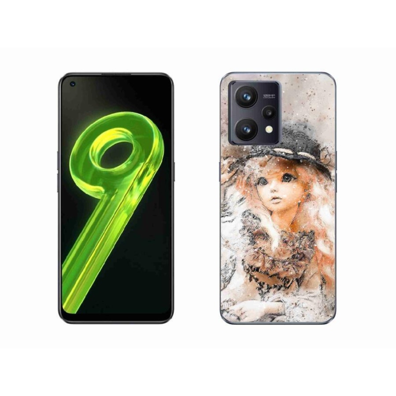 Gelový kryt mmCase na mobil Realme 9 4G - holčička s kloboukem