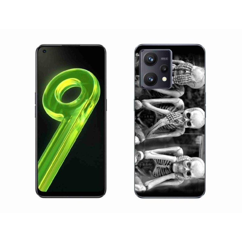 Gelový kryt mmCase na mobil Realme 9 4G - kostlivci