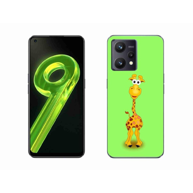 Gelový kryt mmCase na mobil Realme 9 4G - kreslená žirafa