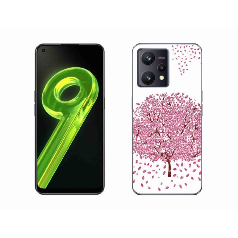 Gelový kryt mmCase na mobil Realme 9 4G - kreslený strom s listy
