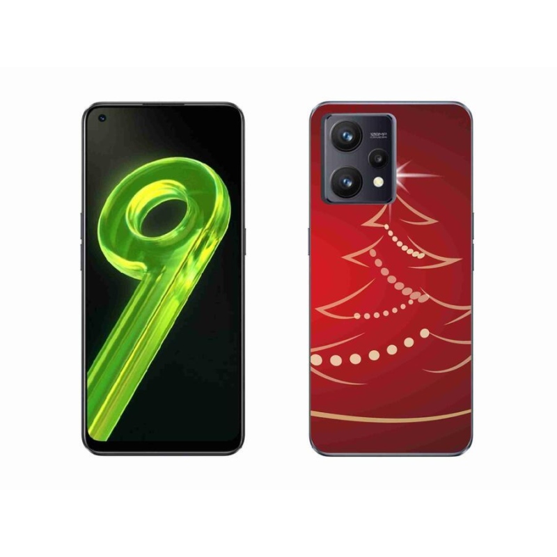 Gelový kryt mmCase na mobil Realme 9 4G - kreslený vánoční stromek
