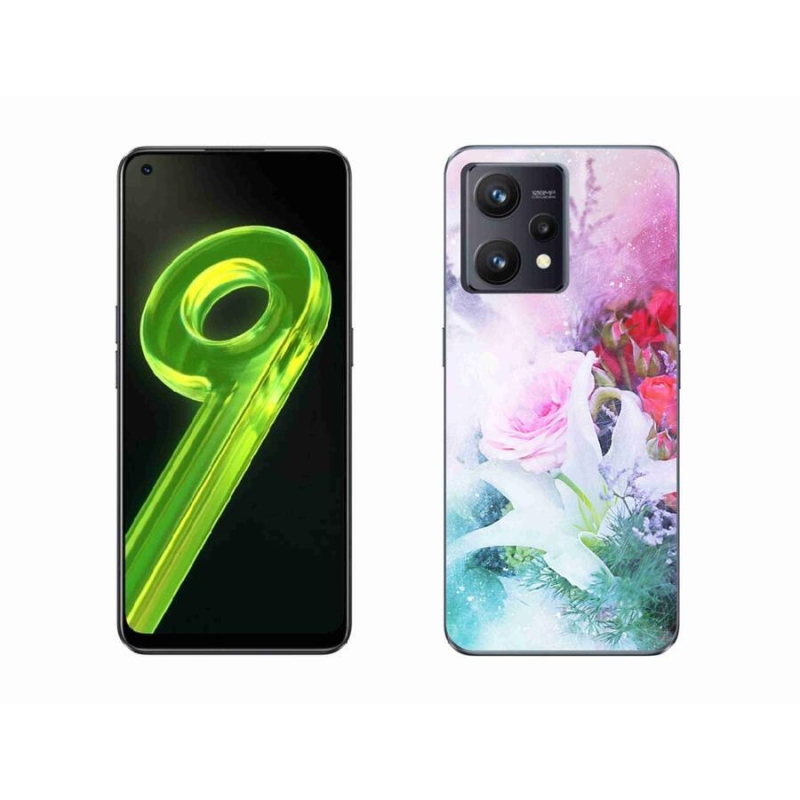 Gelový kryt mmCase na mobil Realme 9 4G - květiny 4