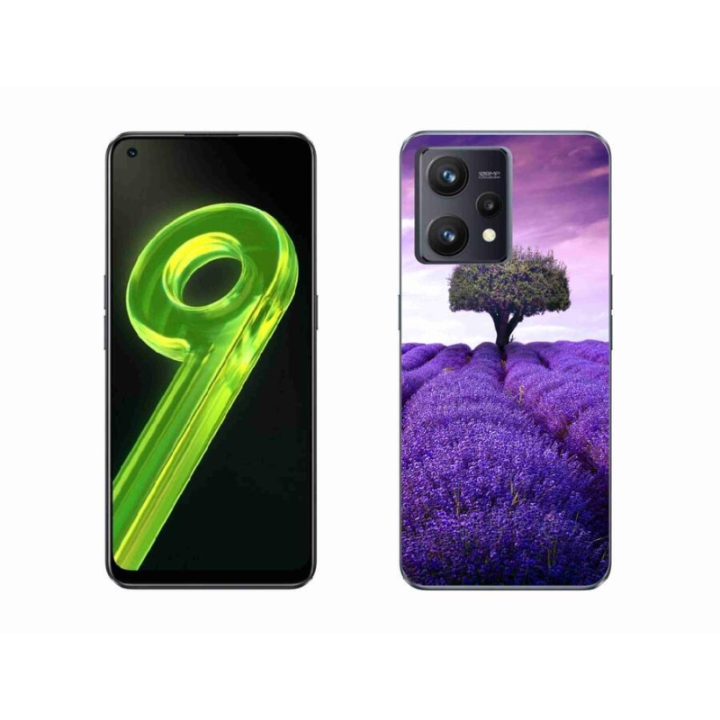 Gelový kryt mmCase na mobil Realme 9 4G - levandulová louka