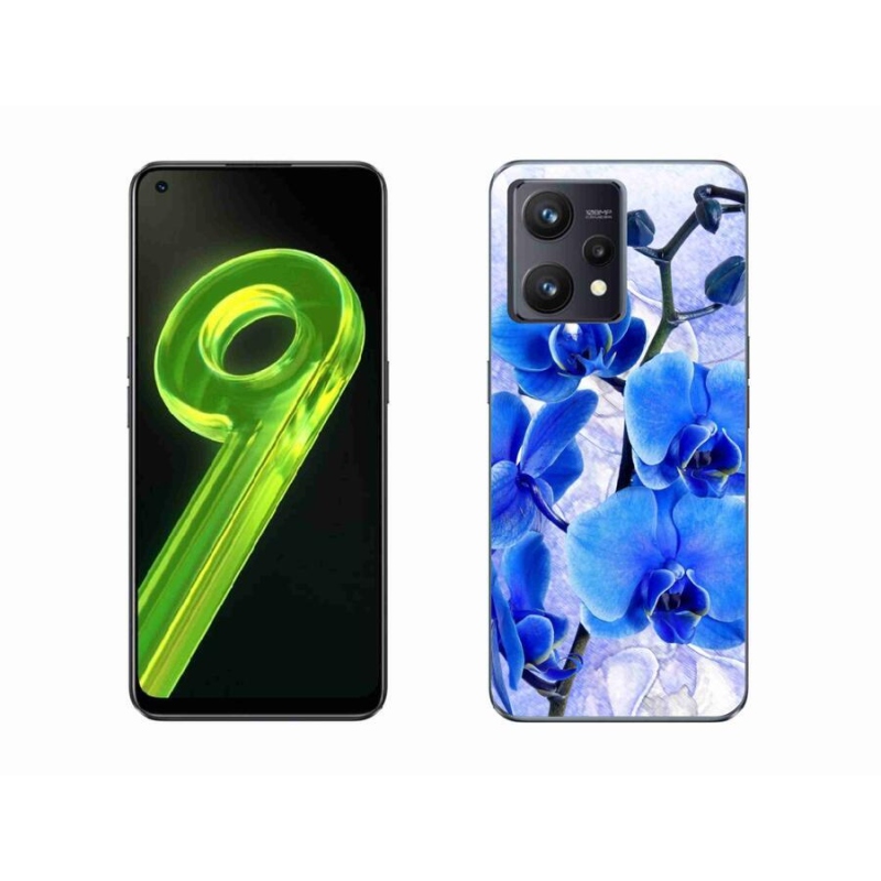 Gelový kryt mmCase na mobil Realme 9 4G - modré květy