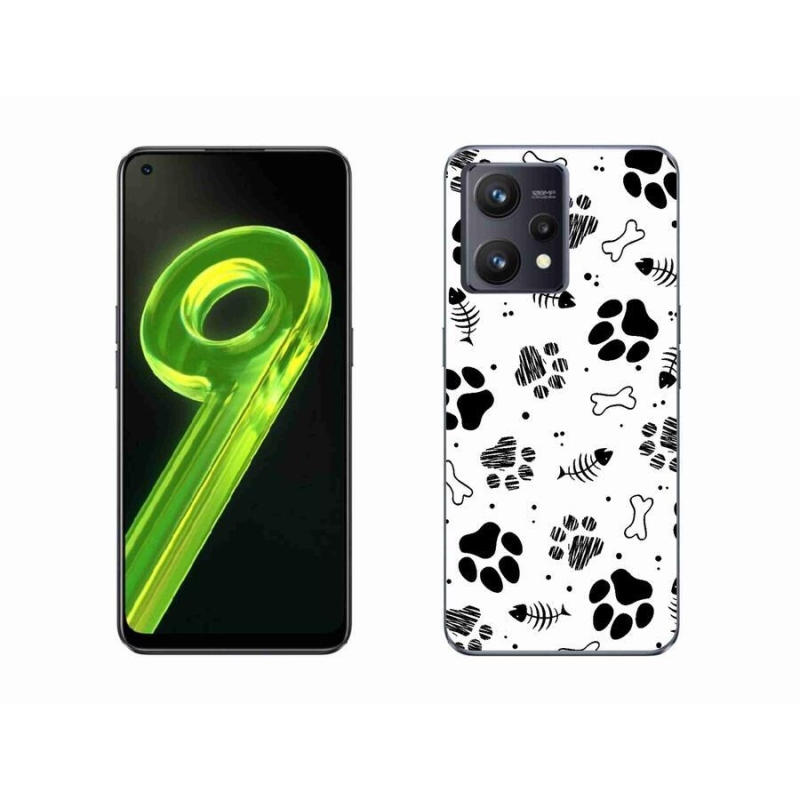 Gelový kryt mmCase na mobil Realme 9 4G - psí tlapky 1
