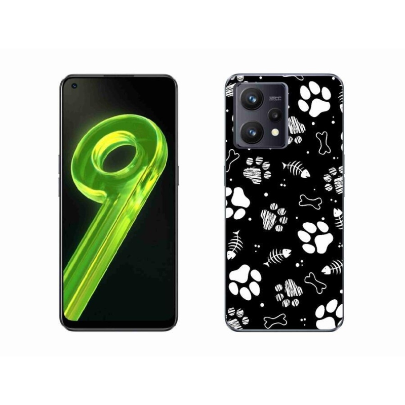 Gelový kryt mmCase na mobil Realme 9 4G - psí tlapky
