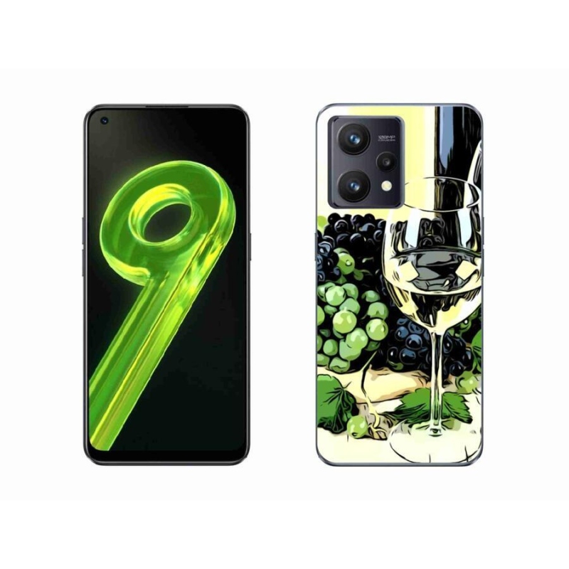 Gelový kryt mmCase na mobil Realme 9 4G - sklenka vína