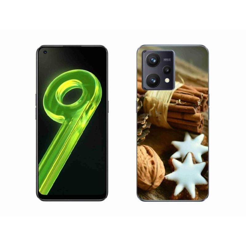 Gelový kryt mmCase na mobil Realme 9 4G - skořice a perníčky