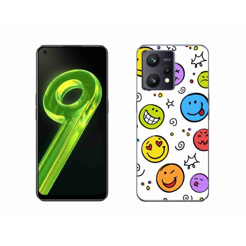 Gelový kryt mmCase na mobil Realme 9 4G - smajlíci