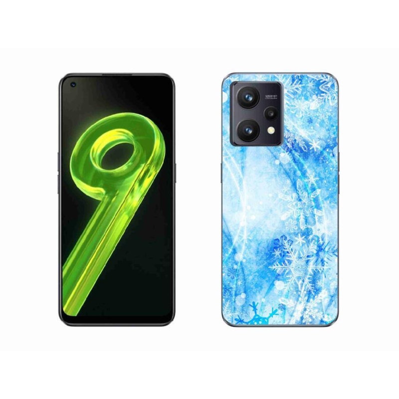 Gelový kryt mmCase na mobil Realme 9 4G - sněhové vločky