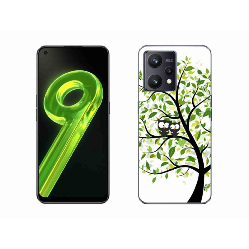 Gelový kryt mmCase na mobil Realme 9 4G - sovičky na stromě