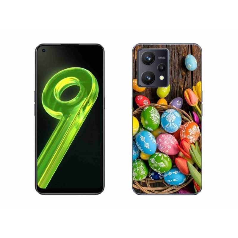 Gelový kryt mmCase na mobil Realme 9 4G - velikonoční vajíčka