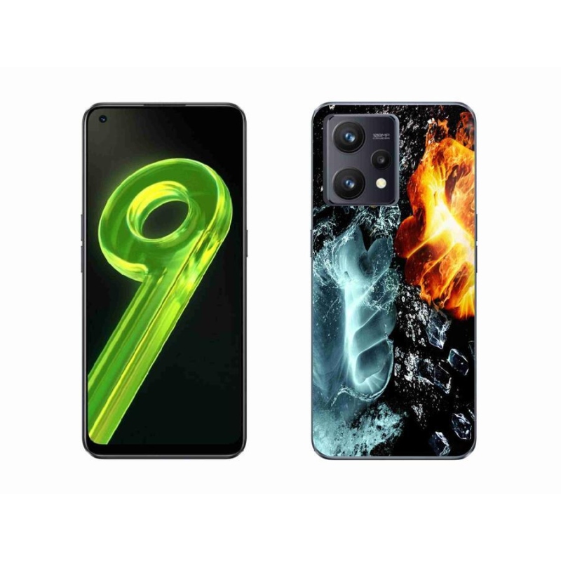 Gelový kryt mmCase na mobil Realme 9 4G - voda a oheň