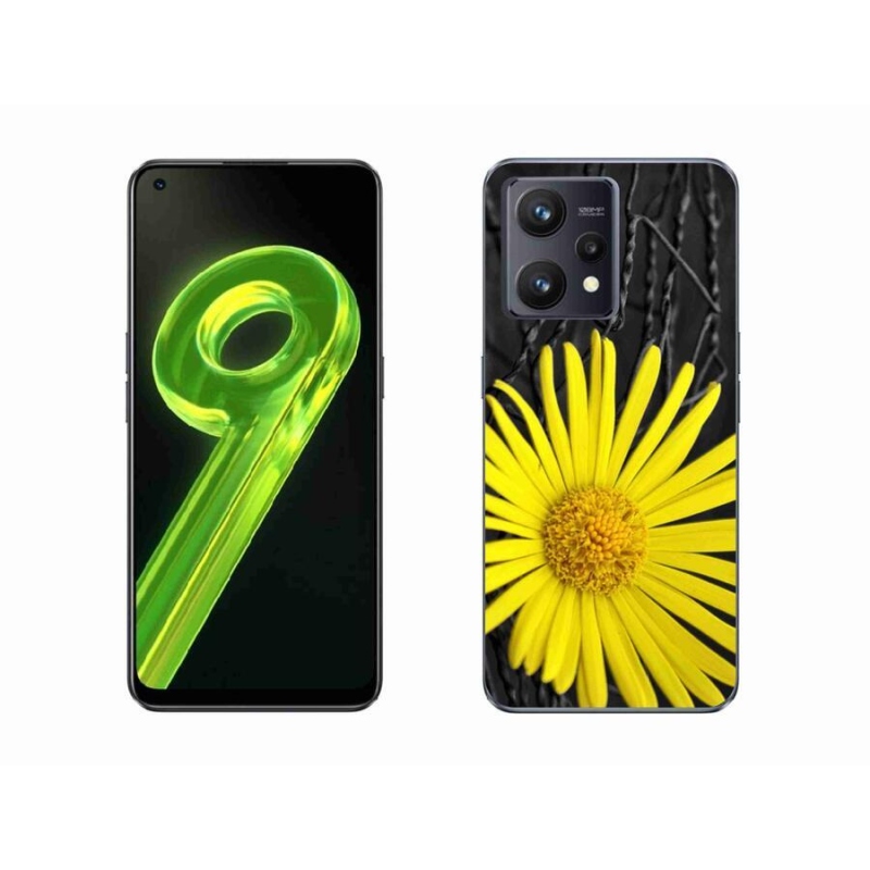 Gelový kryt mmCase na mobil Realme 9 4G - žlutá květina