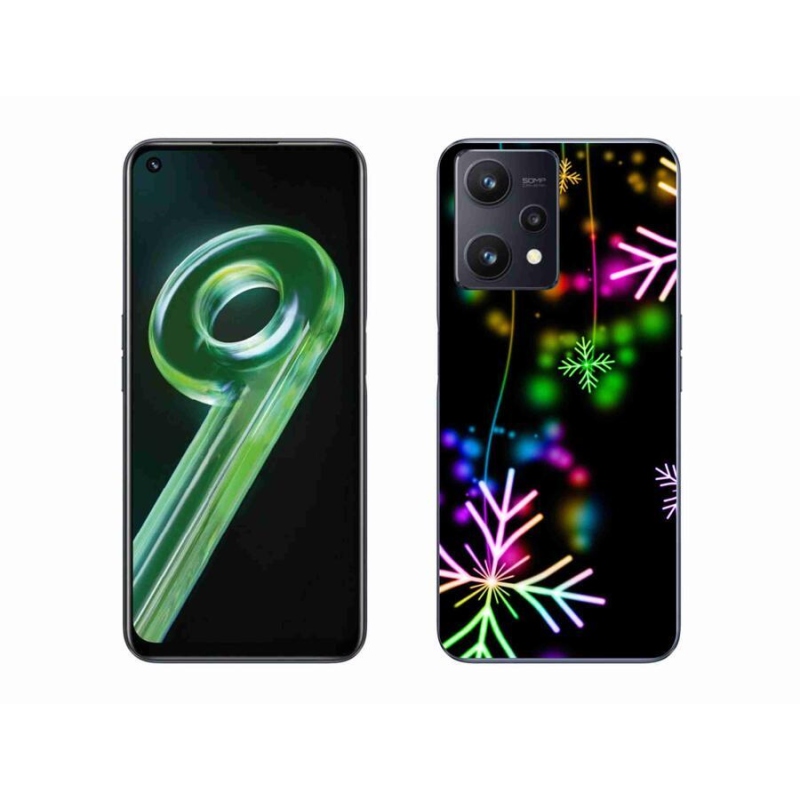 Gelový kryt mmCase na mobil Realme 9 5G - barevné vločky