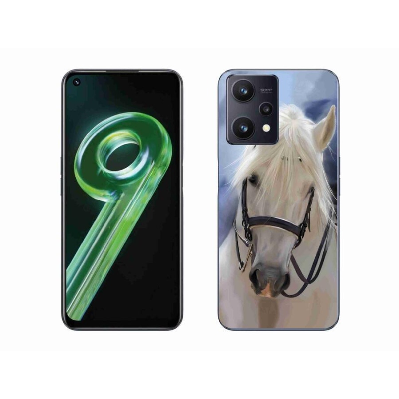 Gelový kryt mmCase na mobil Realme 9 5G - bílý kůň