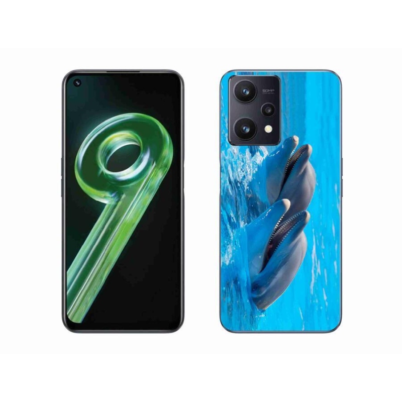 Gelový kryt mmCase na mobil Realme 9 5G - delfíni