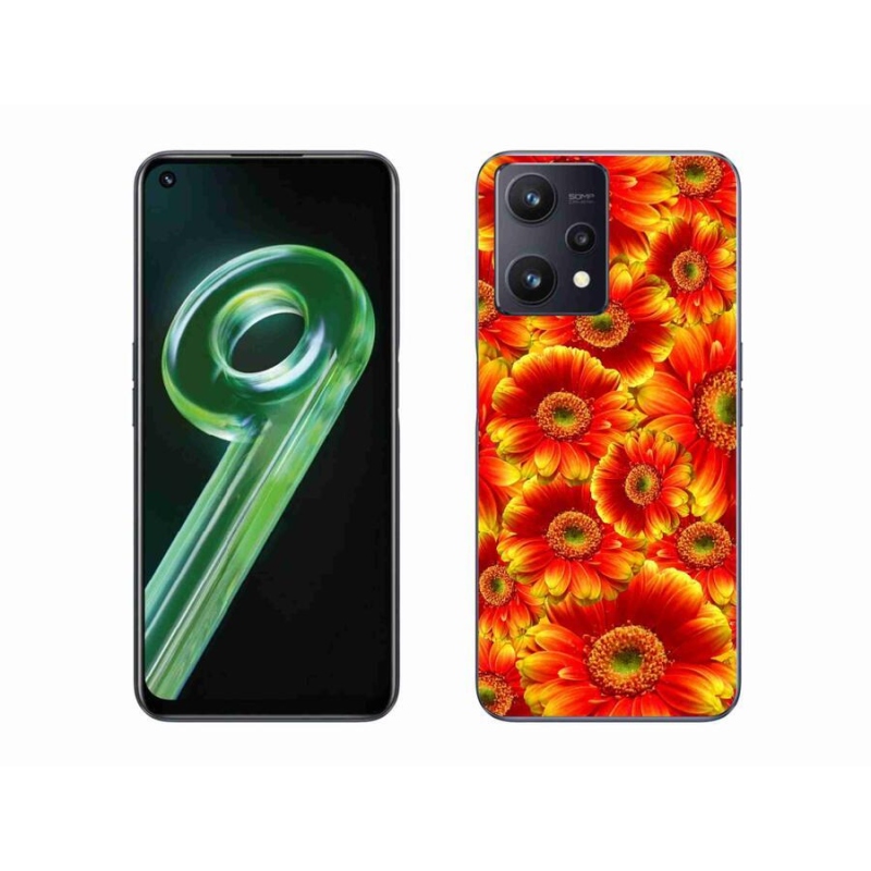 Gelový kryt mmCase na mobil Realme 9 5G - gerbera 1