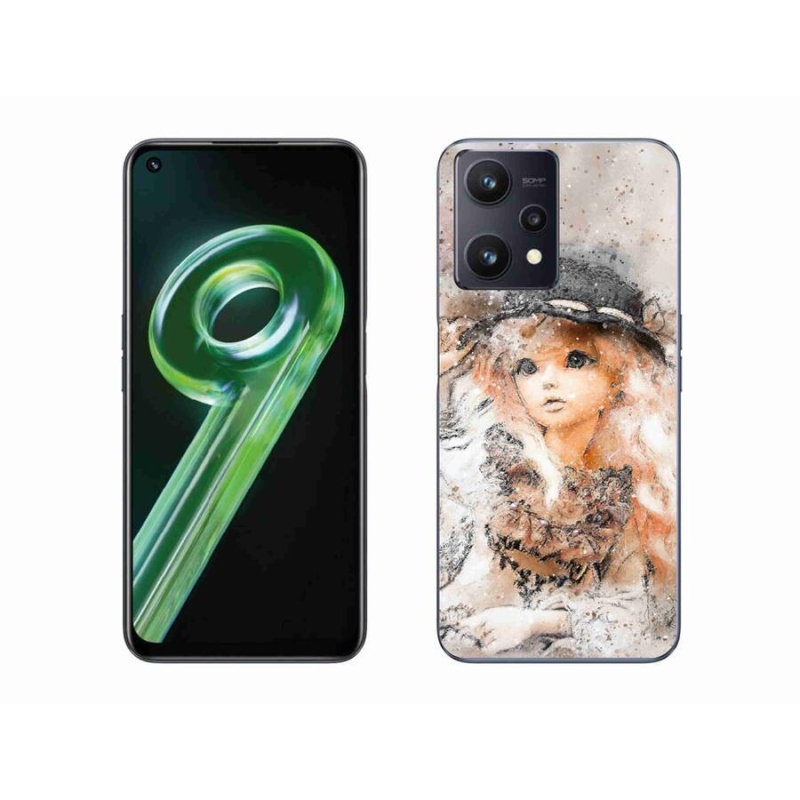 Gelový kryt mmCase na mobil Realme 9 5G - holčička s kloboukem