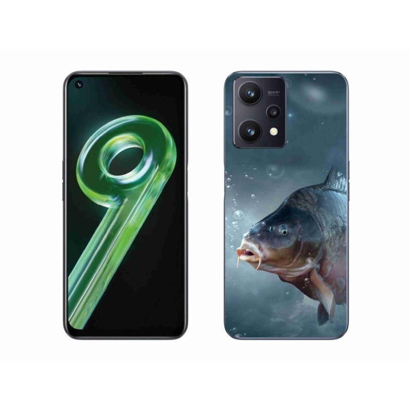 Gelový kryt mmCase na mobil Realme 9 5G - kapr a bublinky