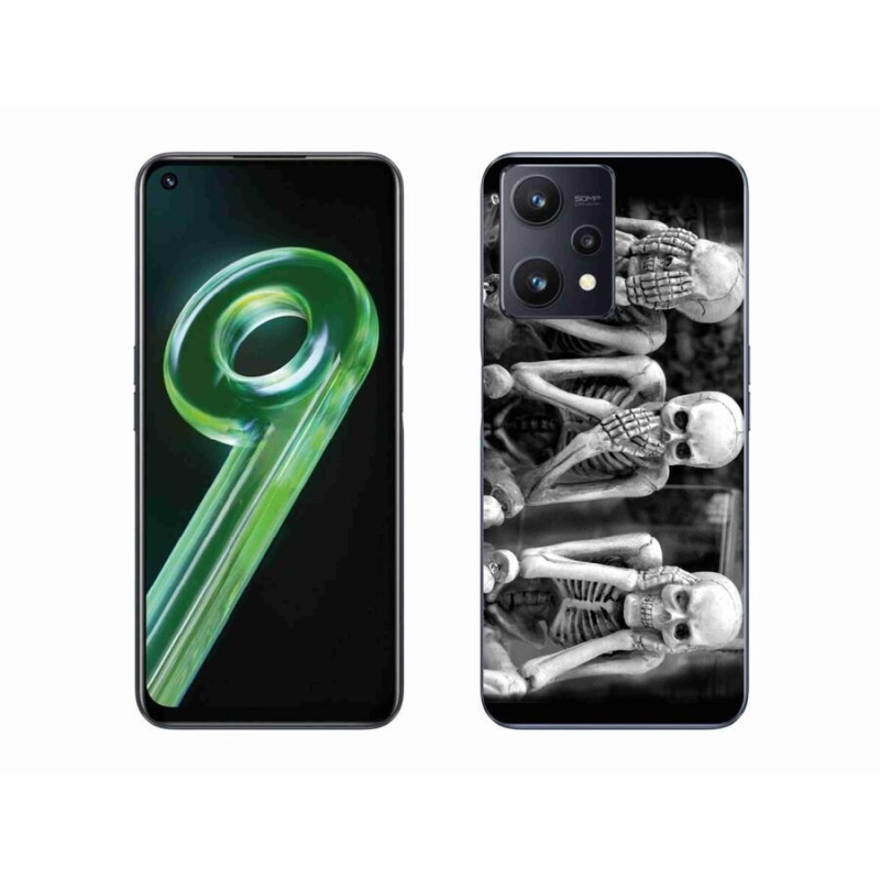 Gelový kryt mmCase na mobil Realme 9 5G - kostlivci