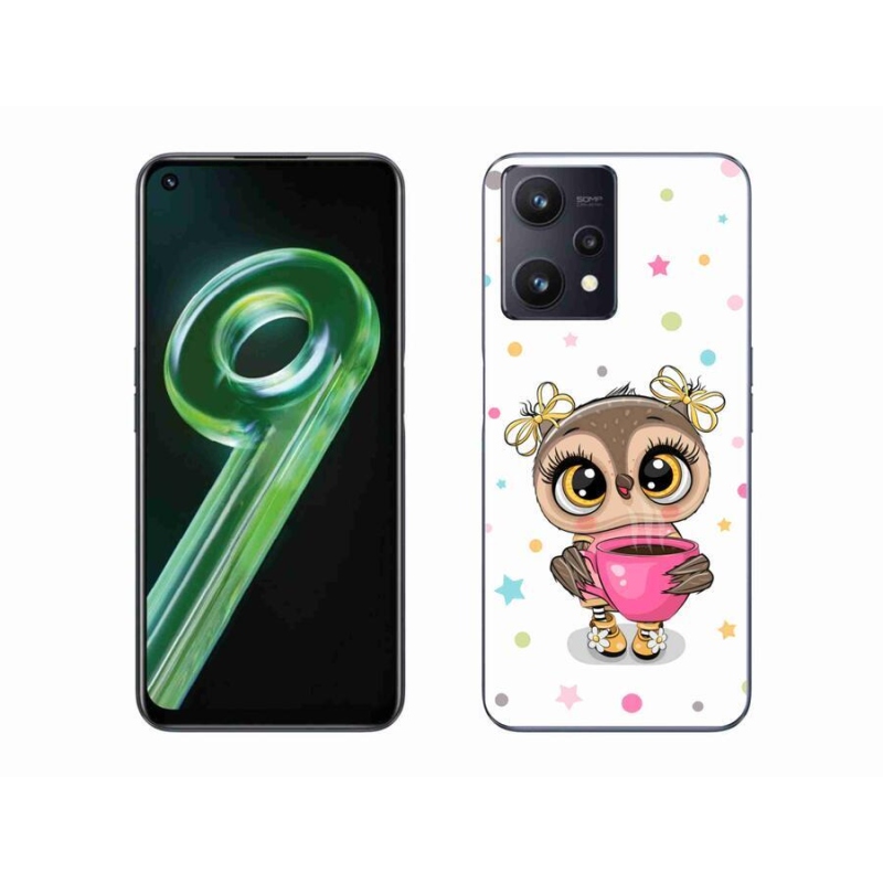 Gelový kryt mmCase na mobil Realme 9 5G - kreslená sovička